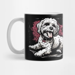 Retro Art Poodle Dog Lover Mug